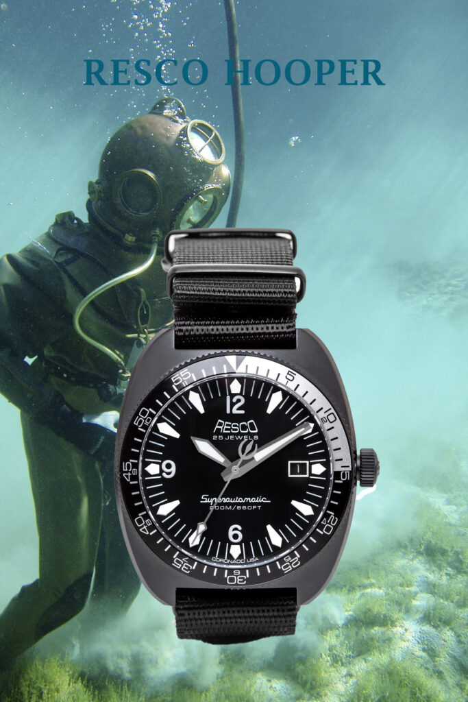Resco Hooper, a nod to the early days of the dive watch; non-woke brand